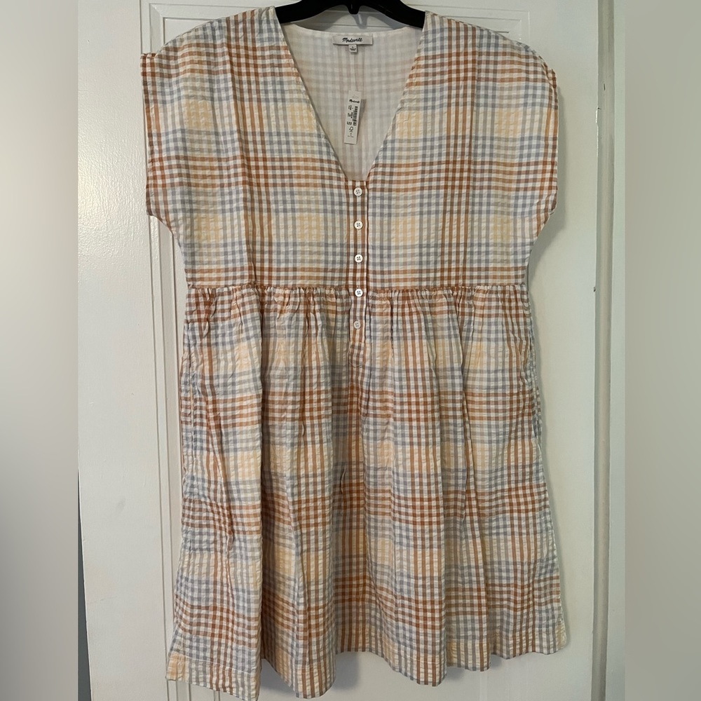 NWT Madewell Large plaid dress
